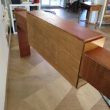 Headboard – console – sideboard – art deco – 2 doors – 2 niches in solid walnut e