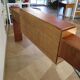 Headboard – console – sideboard – art deco – 2 doors – 2 niches in solid walnut e