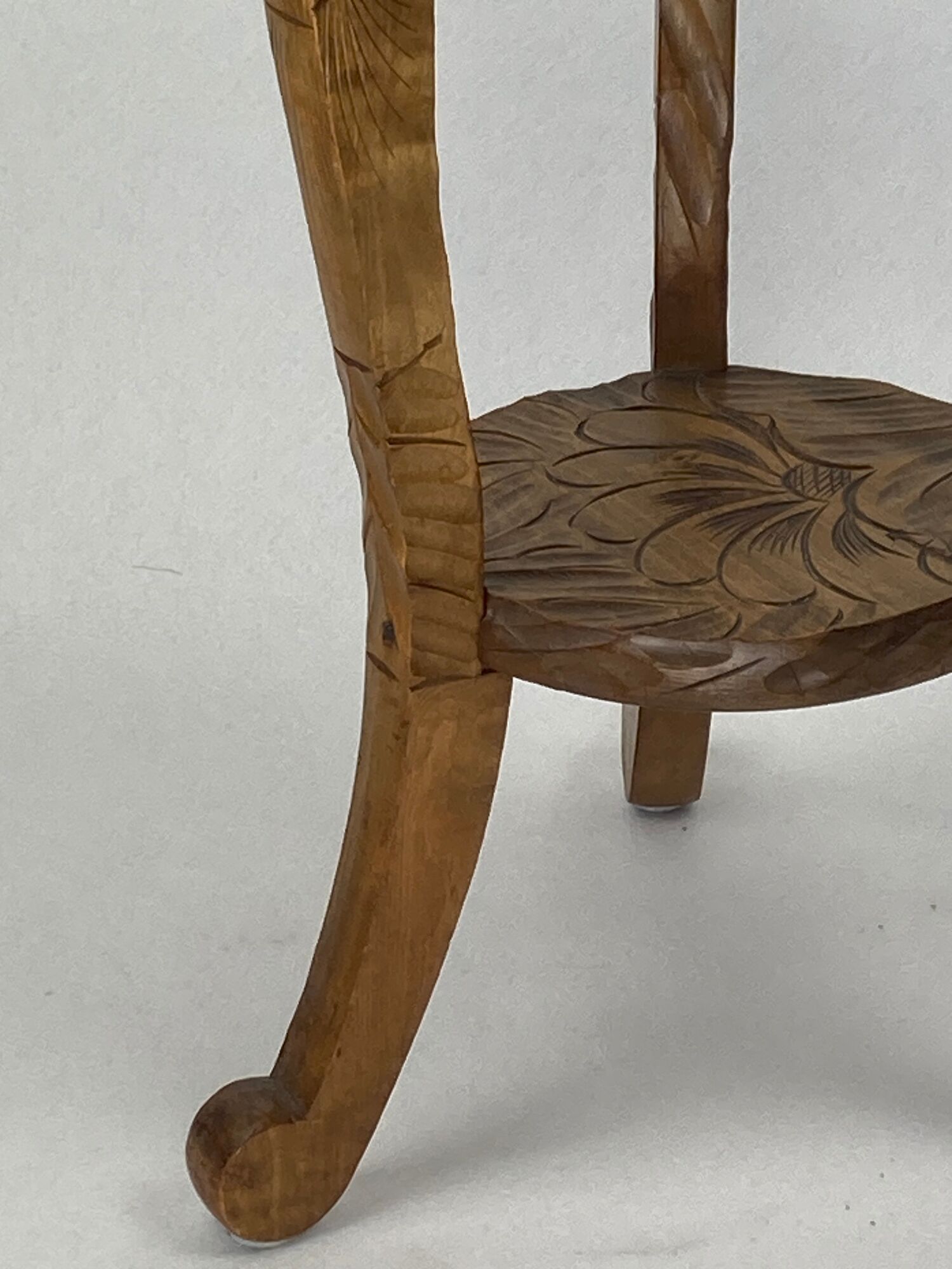 Antique Japanese hand carved side table, Liberty London ca 1905