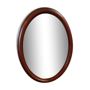 Miroir ovale ancien biseauté