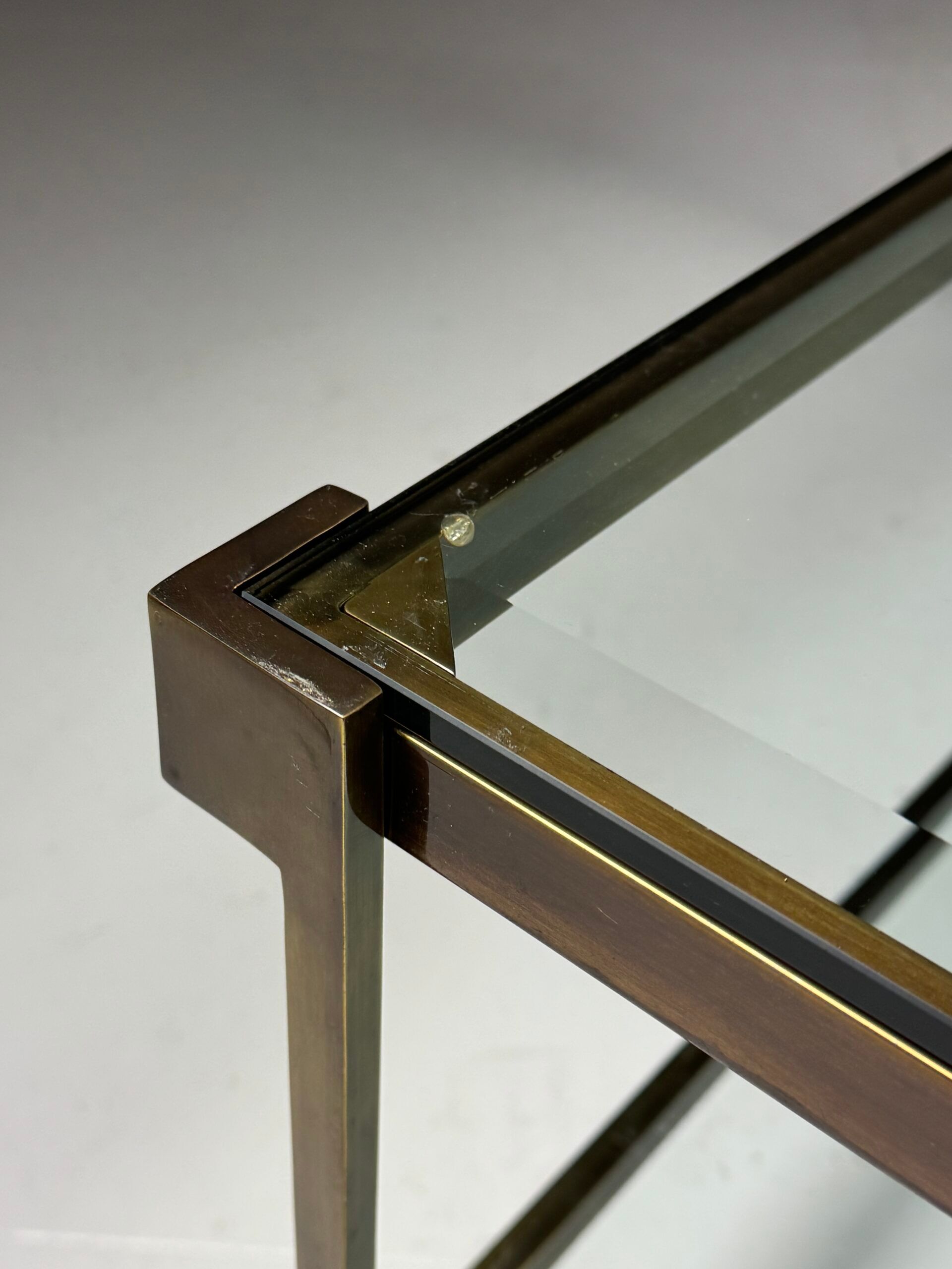 Table basse en verre vintage