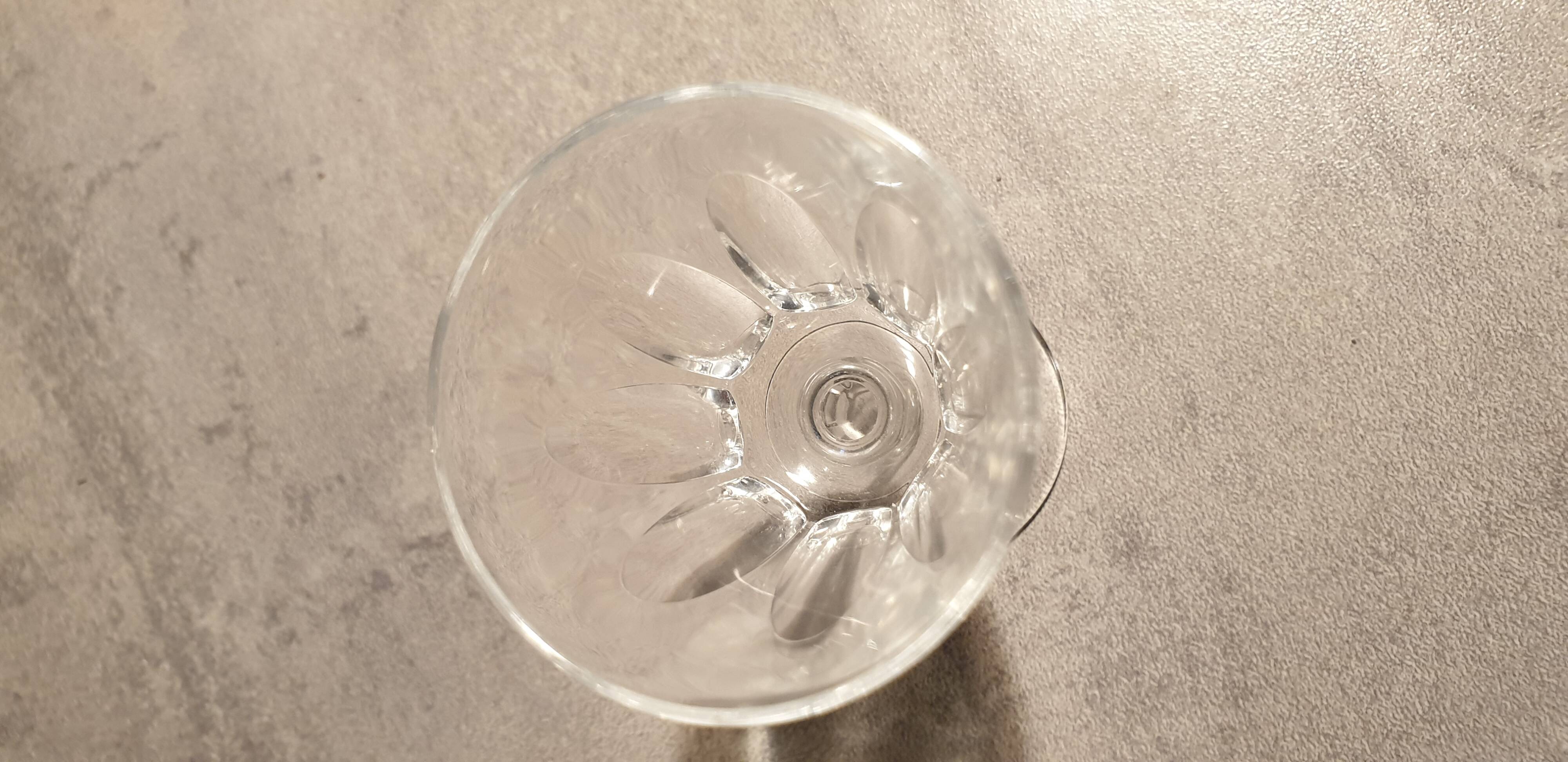 Set of 6 crystal liquor glasses