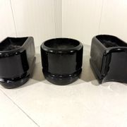 Luigi Colani set of 3 room dividing black planters 1970’s