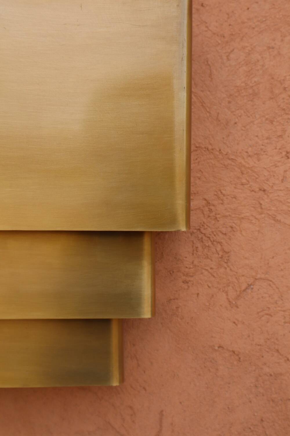 Large art deco brass wall light