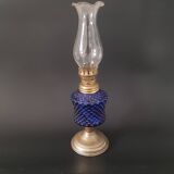 Old oil lamp blue glass
