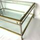 Table basse 1970 métal chrome dore 2 niveaux