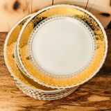 Golden dessert service with fine gold porcelain from Royal ADP