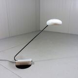 Lampe de bureau italienne en blanc et noir, années 1980