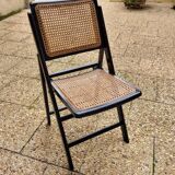 2 chaises pliantes en cannage