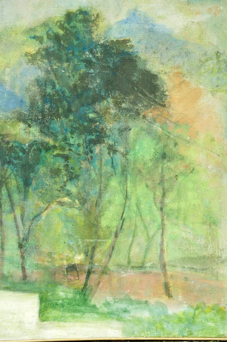 René Schlosser painting on canvas circa 1980