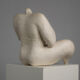 "Courage" expressive ceramic female sculpture by Evelyn van Baarda, Netherlands, 1981