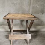 Rattan folding table