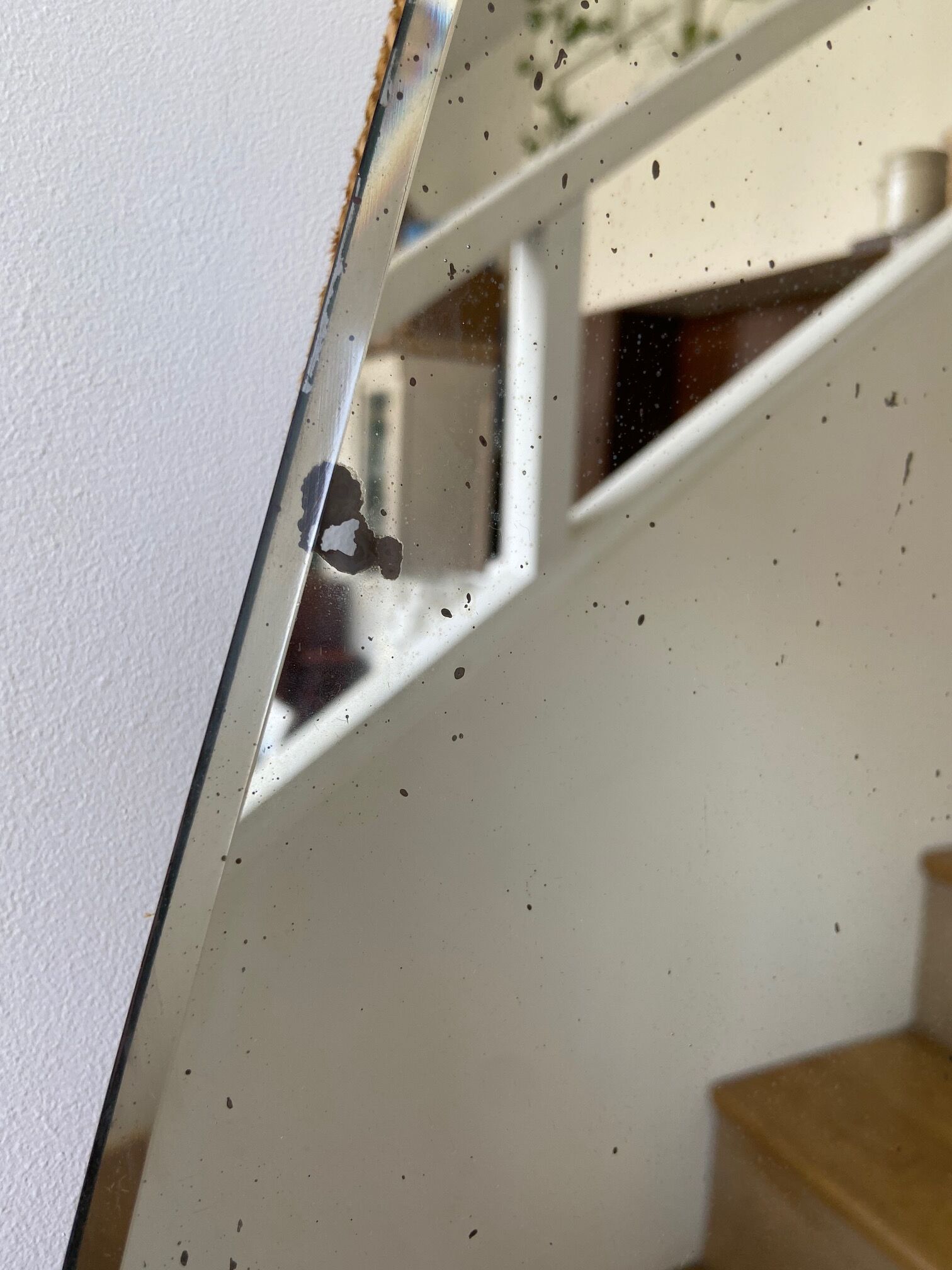 Mercury mirror bevelled 77 x 48 cm