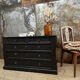 Commode empire noire velours