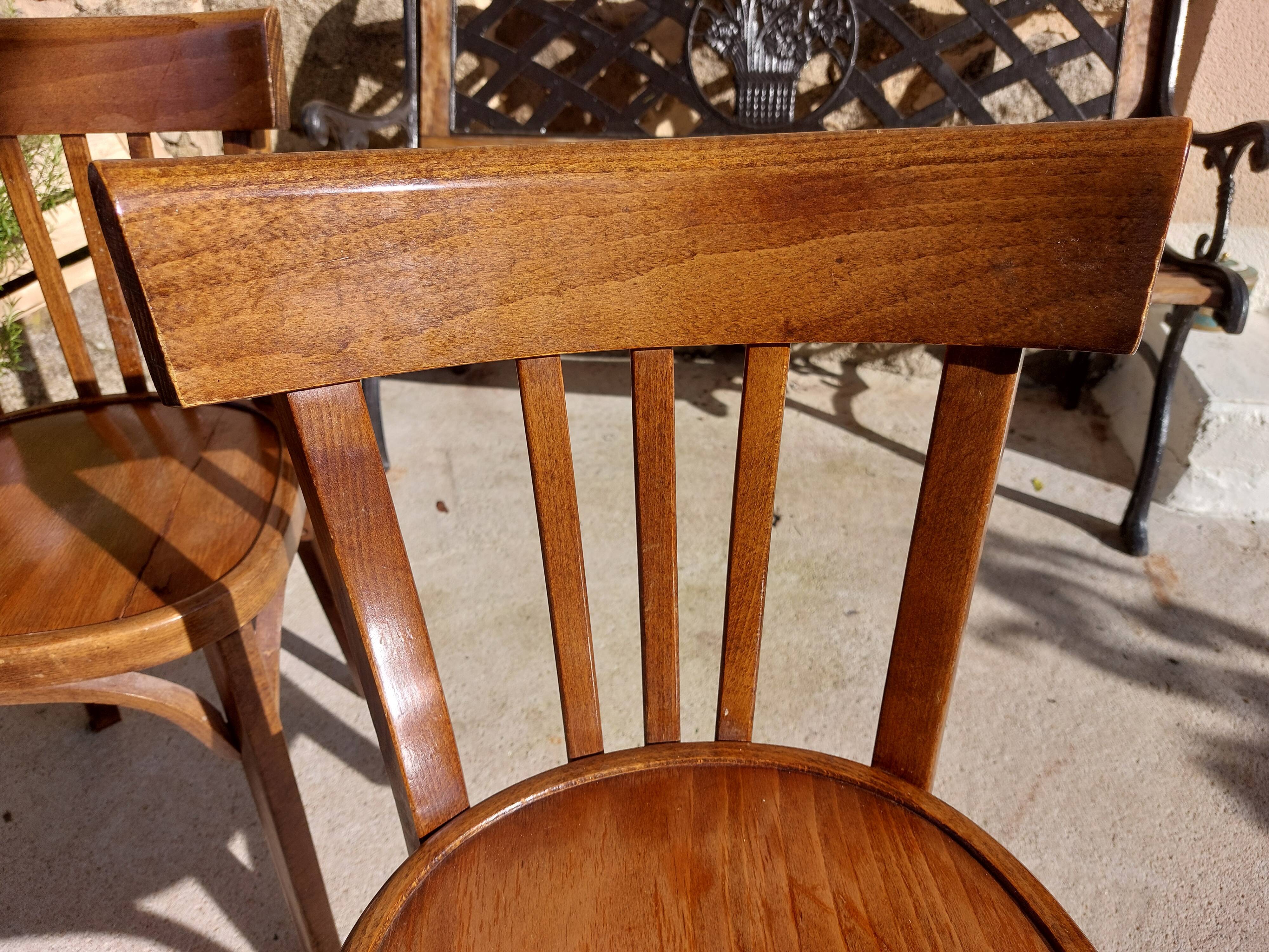 5 vintage Baumann bistro chairs