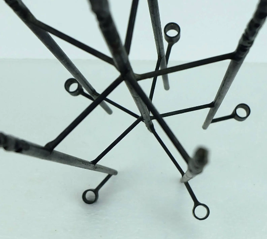 Vintage filigree mid century candleholder iron 60s