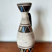 Vase en céramique graphique, West Germany, vers 1970