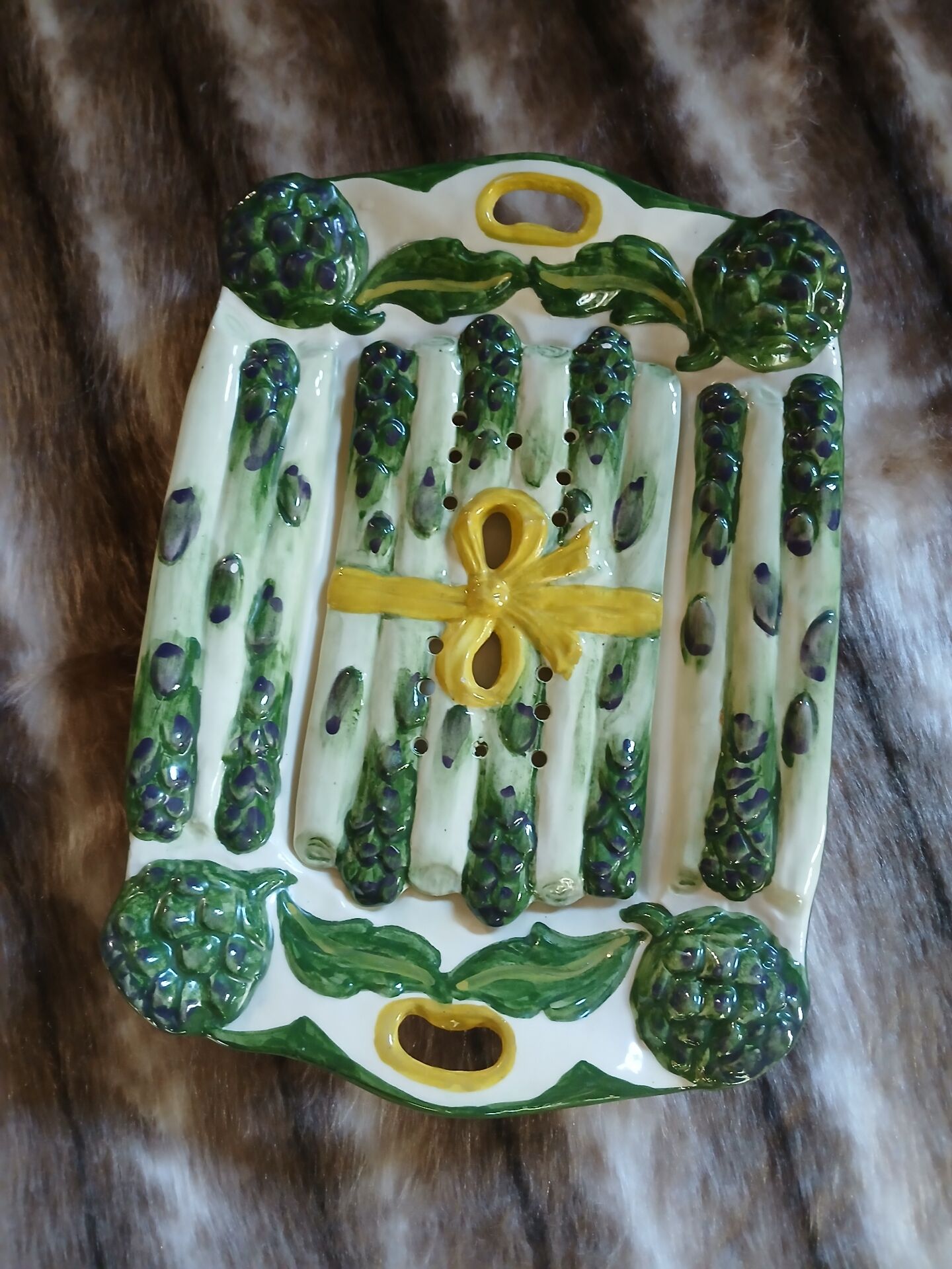 Old Vallauris slipware plate