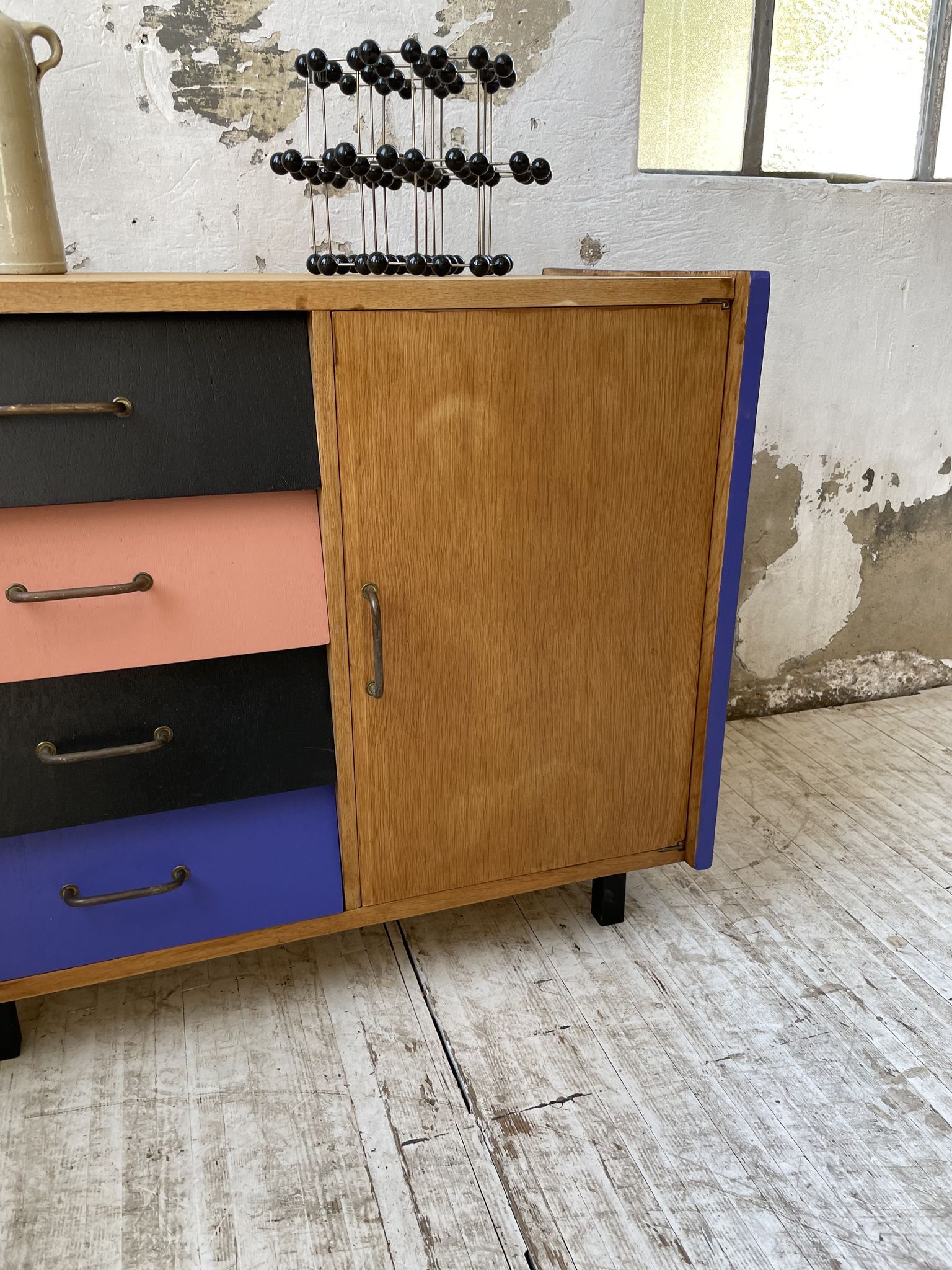 Colorful chest of drawers furniture 60s