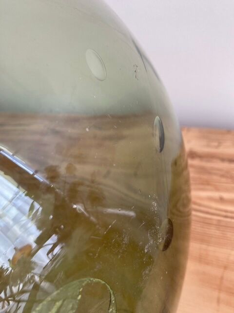 Dame-jeanne cylindrical old approx 15l in blown glass