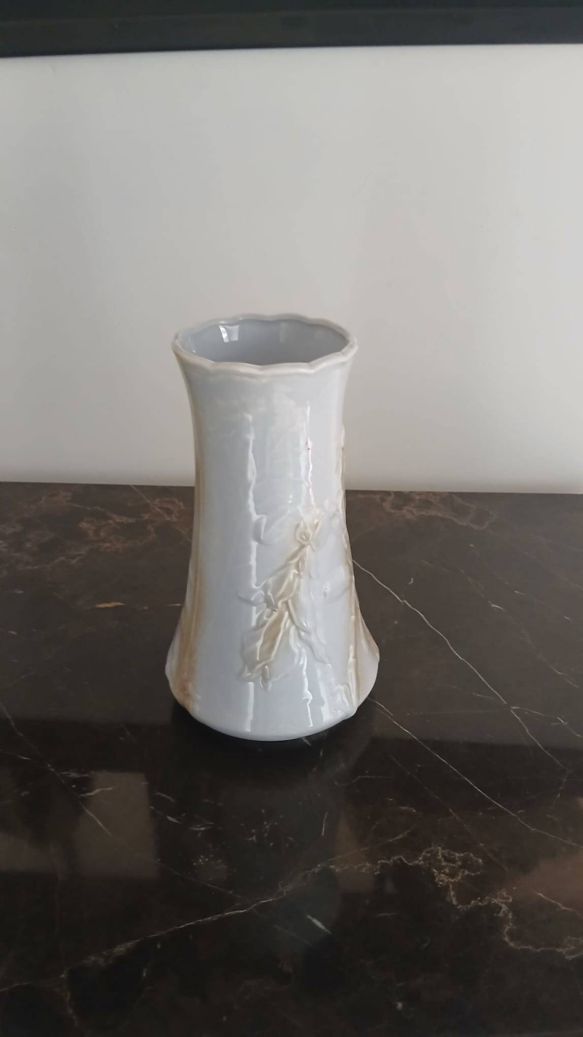 Vase en faïence émaillée décor "oiseaux", Manufacture de Salins-les-Bains