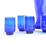 Vintage set of 5 glasses and a pitcher, Czechoslovakia 1960s