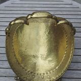 Old brass log holder