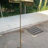Lampadaire italien en laiton doré à bras oscillant