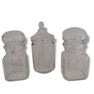 Lot de 3 minis bocaux en verre