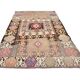 Tapis Kilim tribal vintage marron et rose, 5 x 10, long et large, 163 x 298 cm