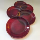 Arcoroc Sierra Ruby dessert plates