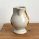 Vintage Maine St Amand earthenware pitcher with floral decorations