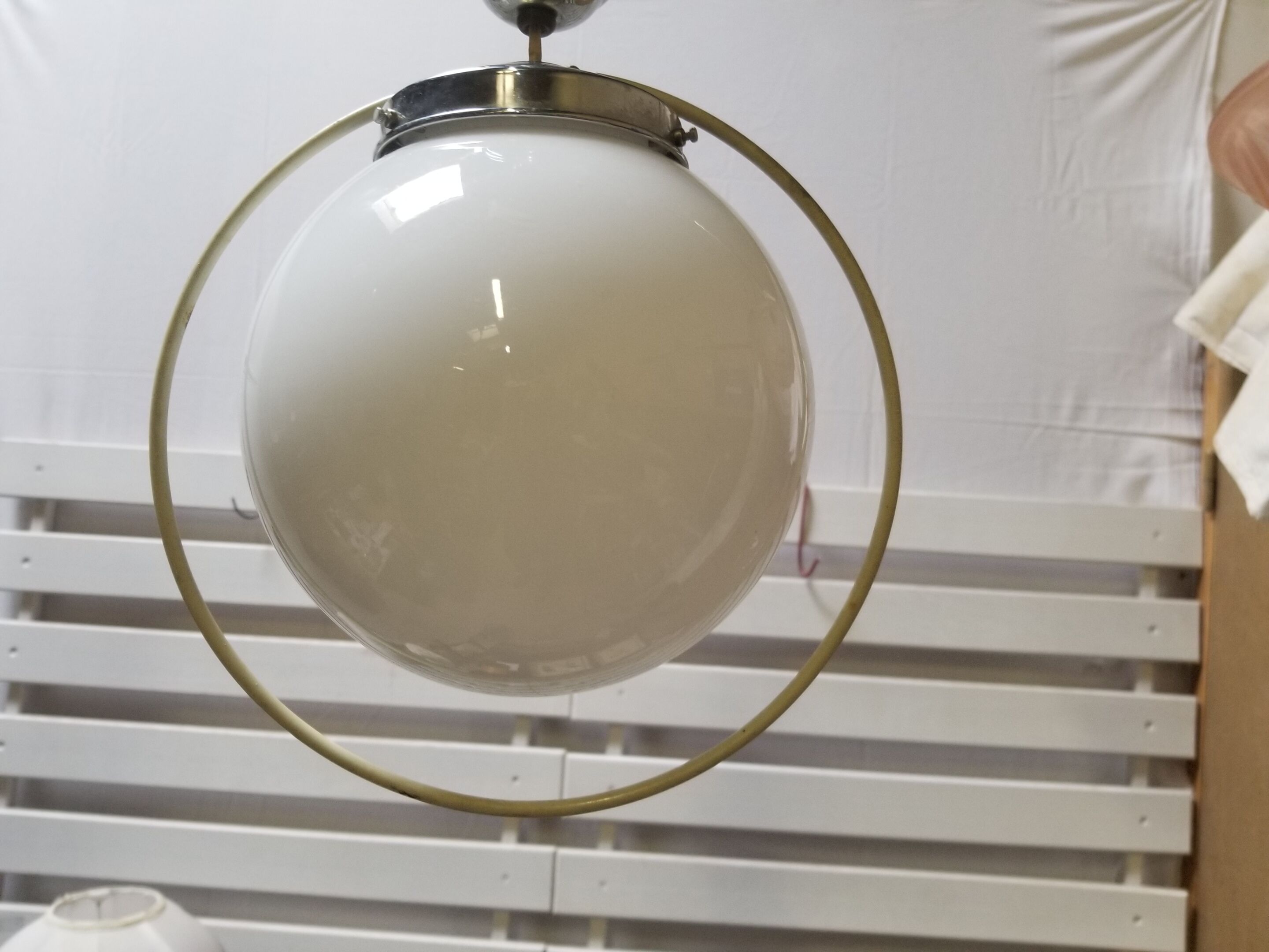 Vintage globe suspension with lower mount - 50s/60s