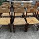 Set of 6 chairs and 2 armchairs, Brutalist style, 1950s
