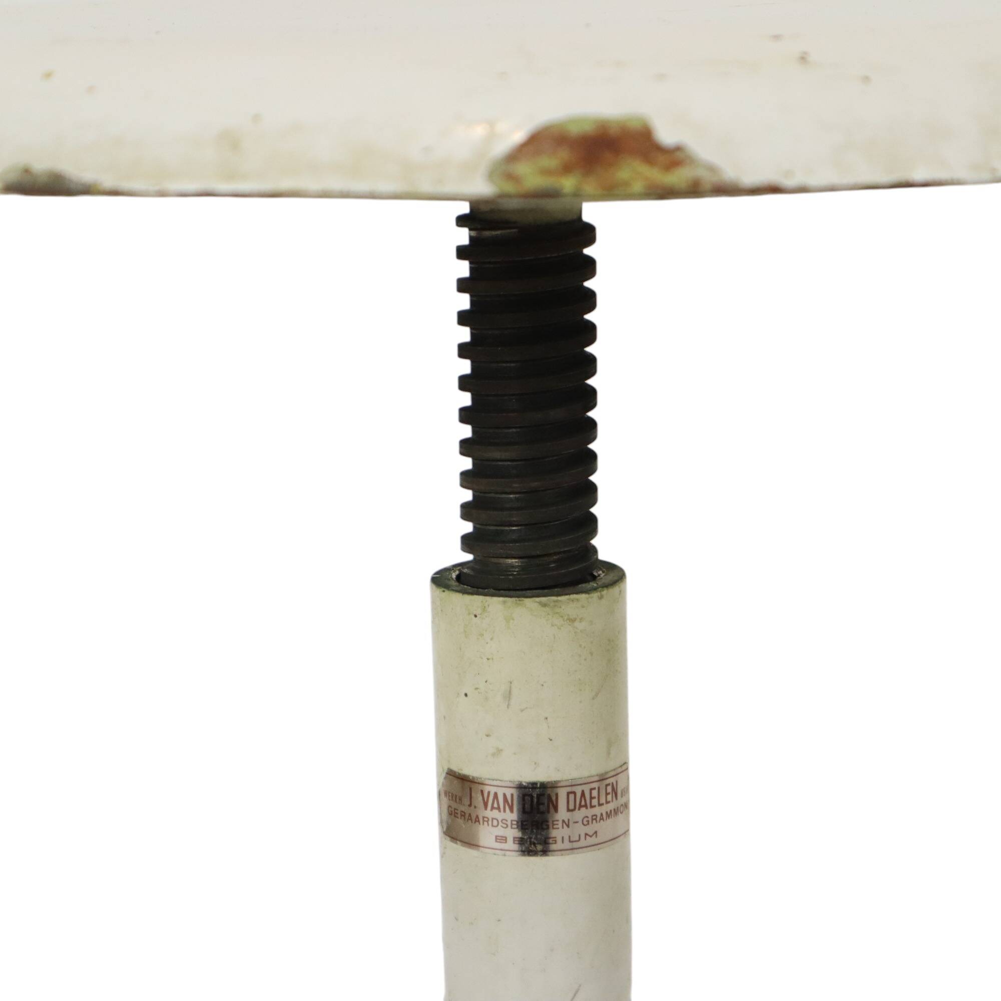 Industrial Antique Metal Doctor's Stool Lab Stool Early 20th Century