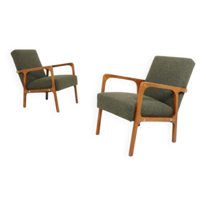 Paire de fauteuils vintage, - tweed