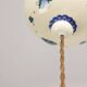 Lampe pendentive vintage en céramique et laiton faite à la main