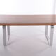 Retro Vintage Strakke Salontafel hout en chroom jaren 70