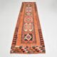 3x11 Orange & Brown Kilim Runner Rug, 88x330Cm