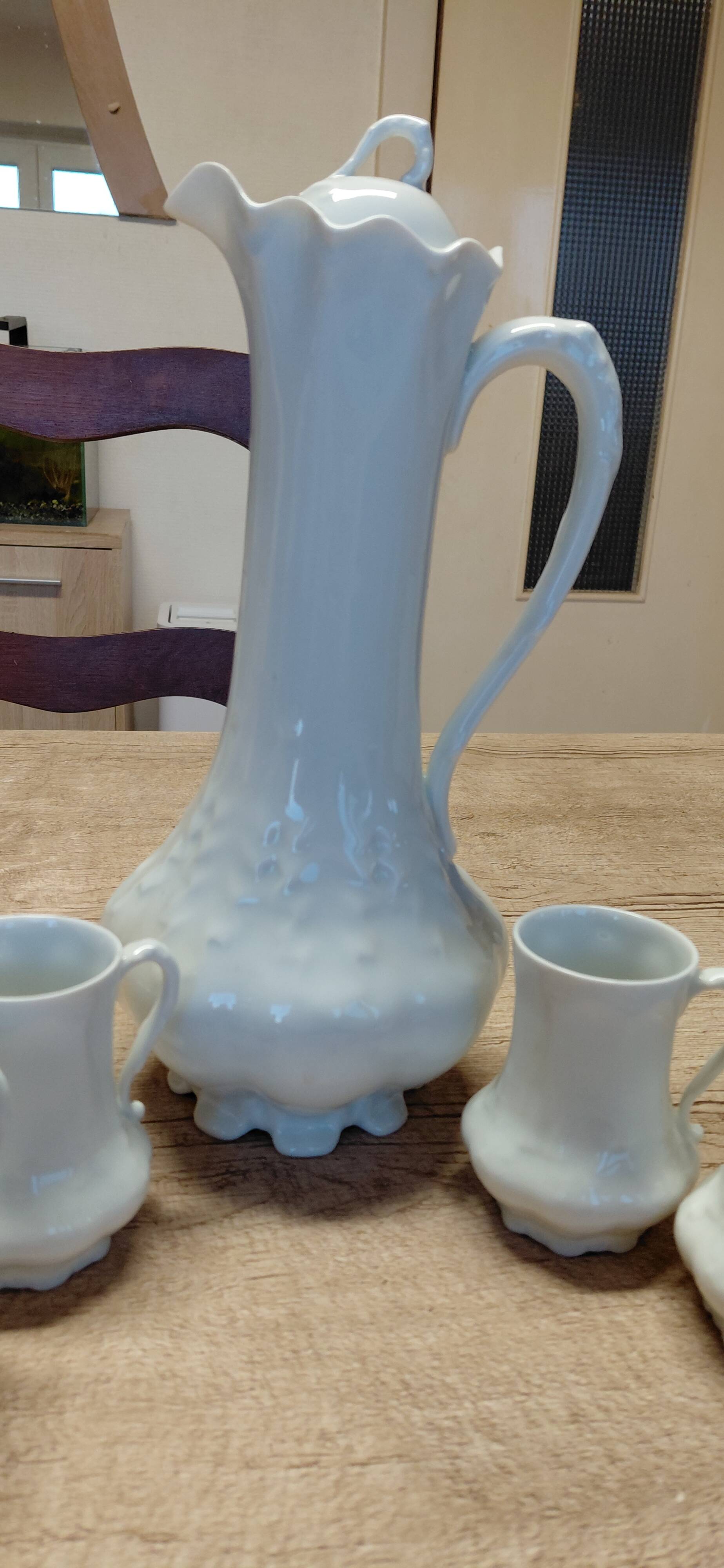 Giraud Limoges porcelain chocolate service