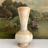 Vintage alabaster-style resin vase