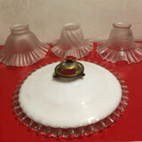 Lot de 4 suspensions tulipes en verre