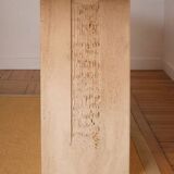 Oblong travertine dining table