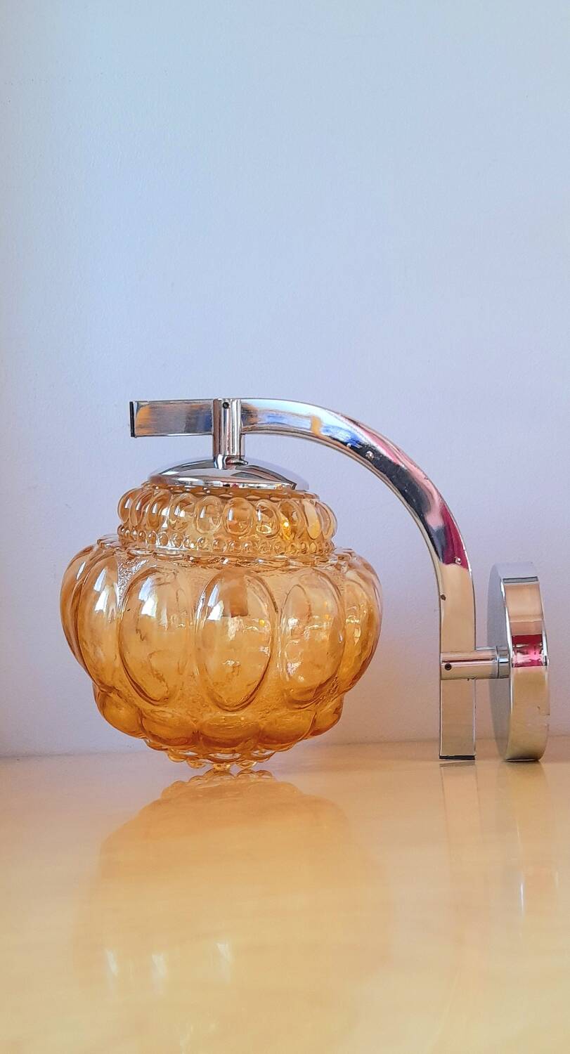 Pair of 70s ball wall lights