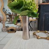 Large designer stainless steel vase