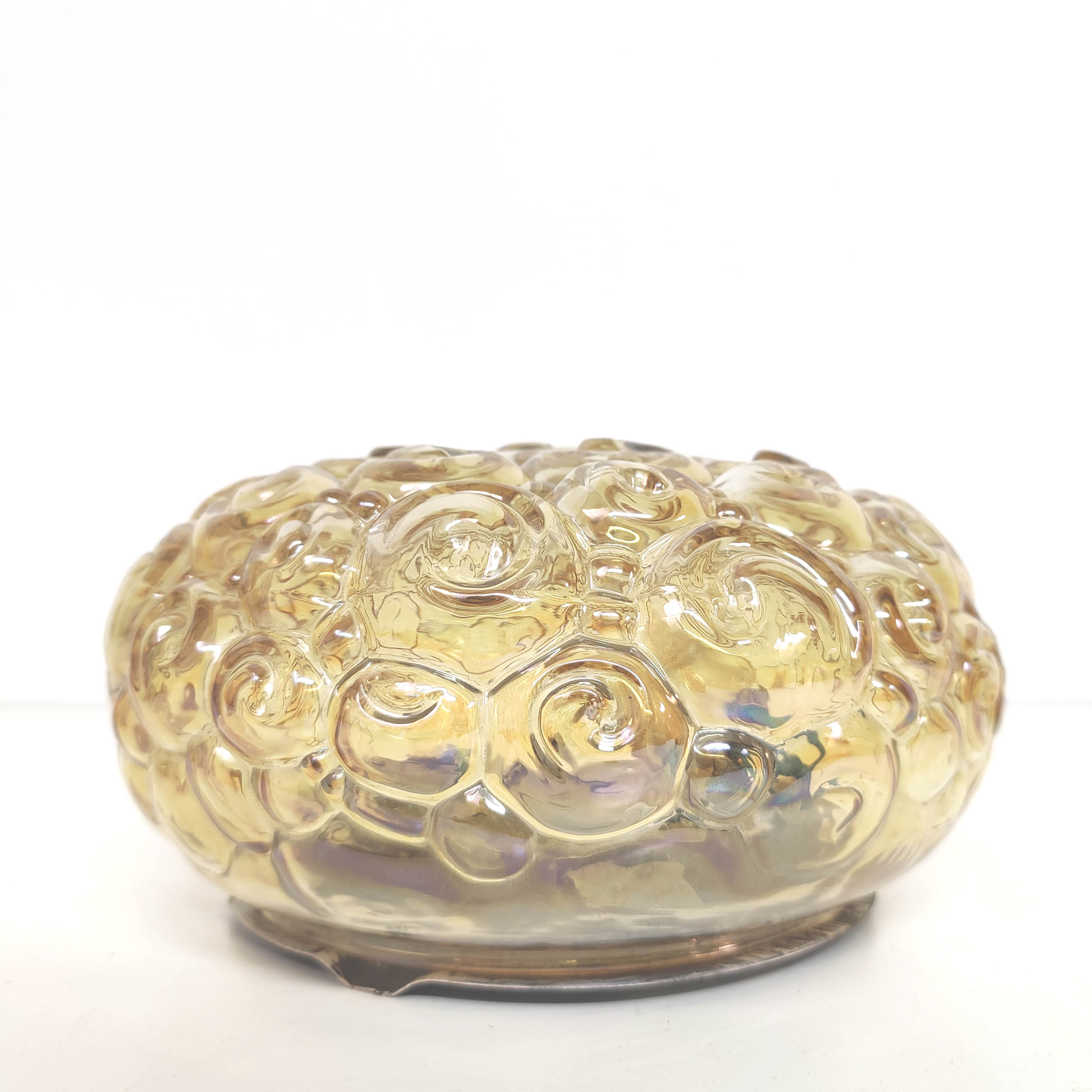 Ceiling lamp glass bubble champagne 70s