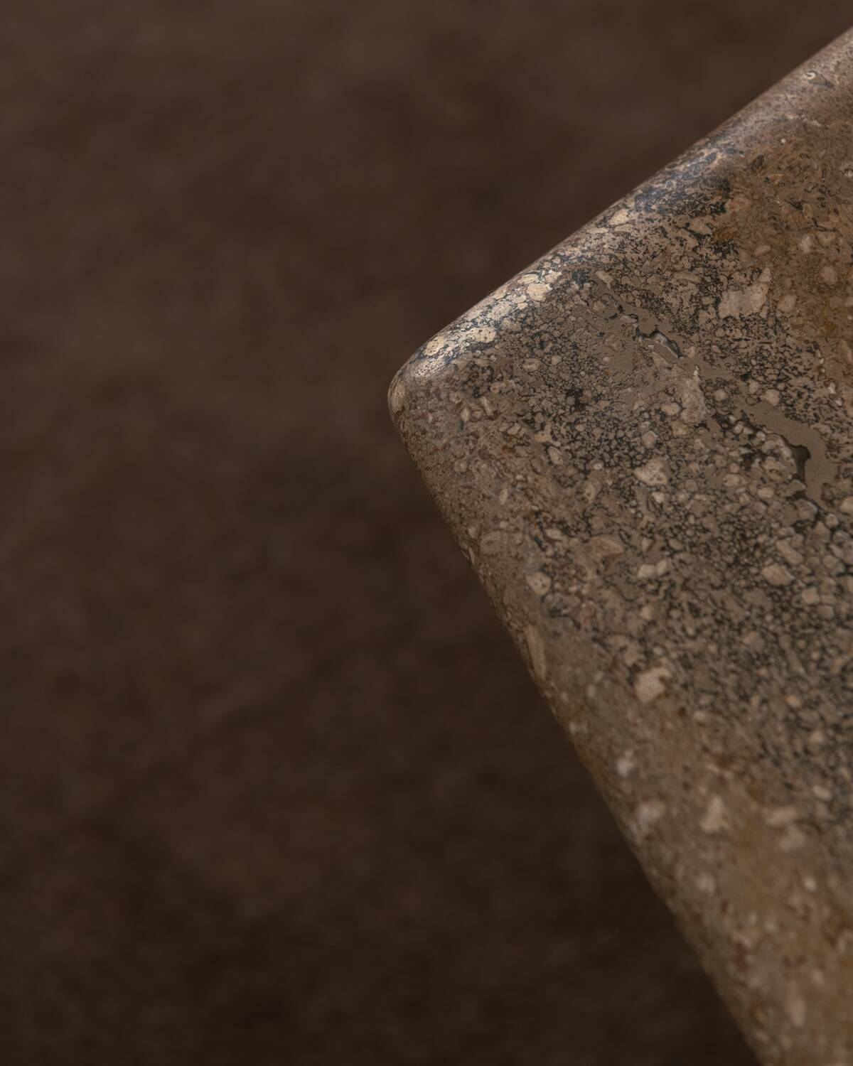 Vintage travertine coffee table · Italian style, 1970s