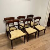 Set of 6 antique mahogany dining chairs
