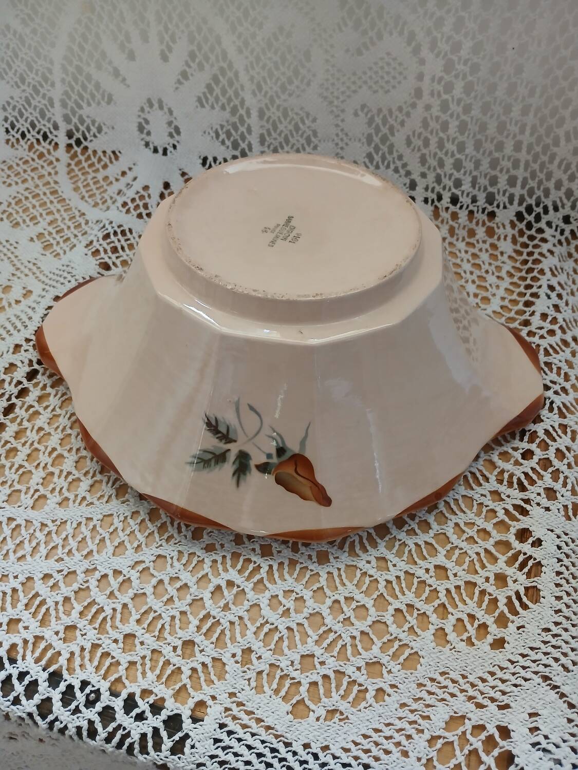 Antique salad bowl from Digoin and Sarreguemines