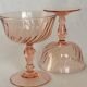 Set of 2 champagne glasses Luminarc Rosaline cocktail 70s